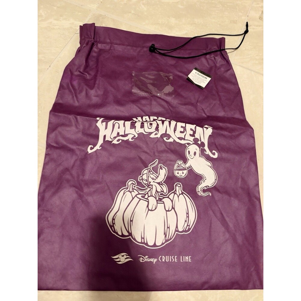 Disney Cruise Line 2024 Halloween On The High Seas Stitch Drawstring Bag Pluto